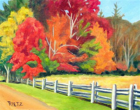Autumn Field Painting By Julia Rietz Fine Art America