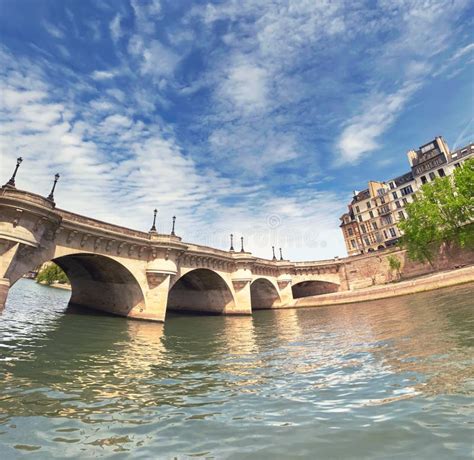 Pont Neuf Bridge On Seine River In Paris France Stock Photo Image Of