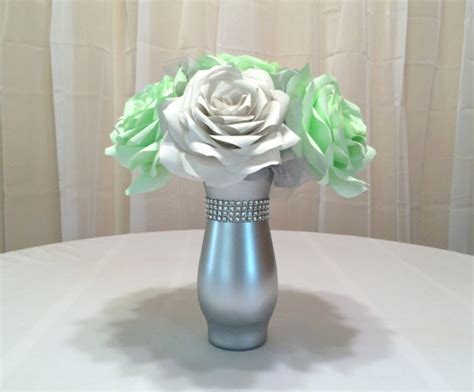 Mint Green Wedding Centerpiece Bridal Table Centerpiece Reception