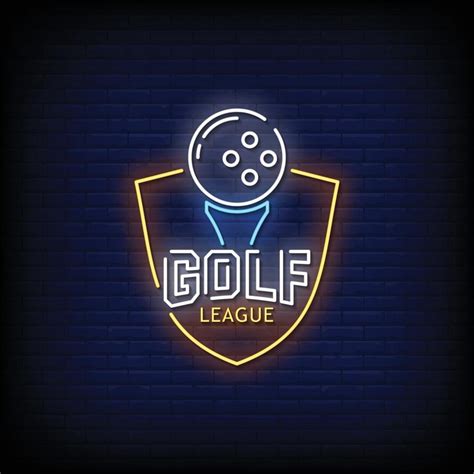 Golf League Neon Signs Style Text Vector 2462390 Vector Art At Vecteezy