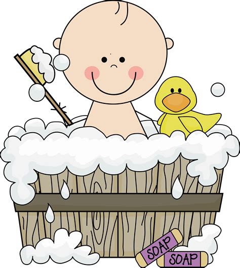 Niño Bañandose Dibujo Animado Vector Illustration Of Kid Bathing Com