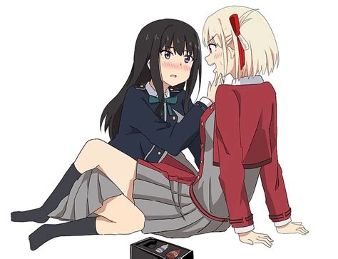 anime anime girls lycoris recoil nishikigi chisato inoue takina kısa saç hd masaüstü duvar