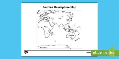 Free Eastern Hemisphere Outline Map Classroom Resources Ks1