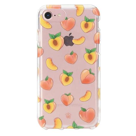 Just Peachy Iphone Clear Case Kawaii Iphone Case Iphone 7 Plus Cases
