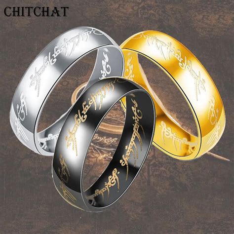 316l Stainless Steel One Ring Of Power The Lord Of The Ring Hobbit
