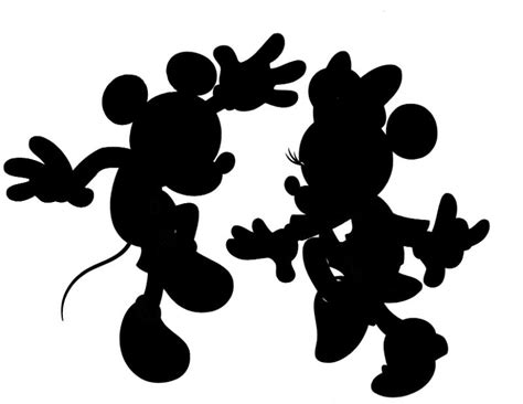 Mickey Mouse Minnie Mouse Silhouette Clip Art Printab