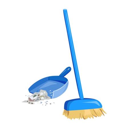 Push Broom And Dustpan — Stock Vector © Clipartguy 17457595