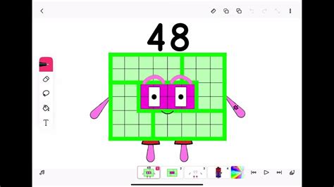 Numberblock 48 In 8x6 Shape 13867th Video Youtube