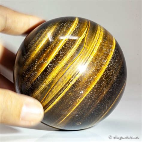 680g 78mm Natural Golden Yellow Tiger Eye Quartz Crystal Sphere Healing