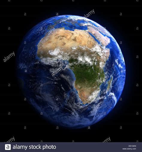 The Earth From Space Showing Africa Isolated On Black Other Stock Photo Alamy