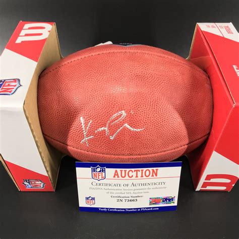 Nfl Falcons Kyle Pitts Signed Authentic Football With 2021 Draft Logo