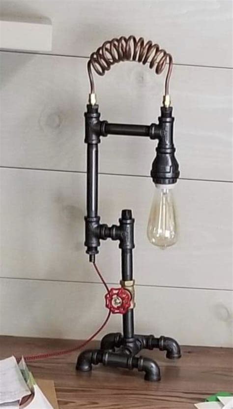Steampunk Desk Lamp Edison Bulb Vintage Lighting Rustic Etsy Vintage Industrial Lighting