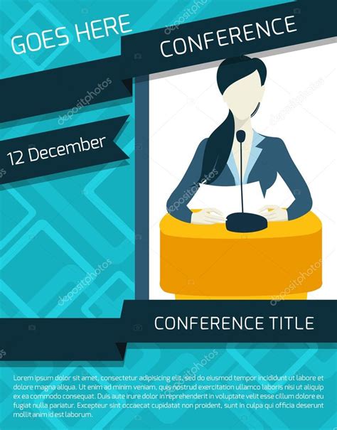 Conference Program Template Conference Announcement Template — Stock