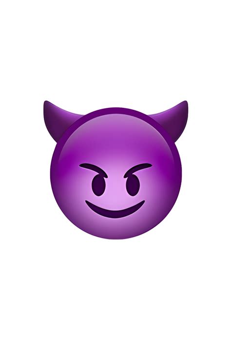 The 😈 Smiling Face With Horns Emoji Depicts A Yellow Face With A