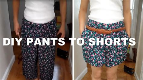 Diy Pants To Shorts No Sewing Youtube