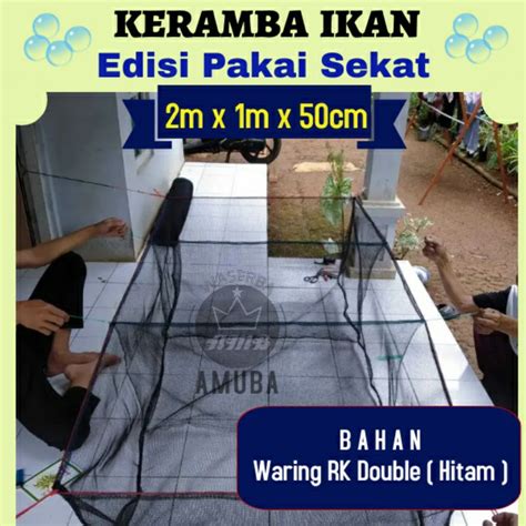 Jual Jaring Keramba Ikan Hapa Sekat Ukuran 2m X 1m X 50cm Indonesia