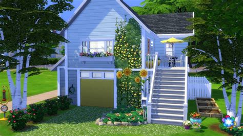 The Sims 4 Speed Build Cute Colorful Home No Cc Youtube