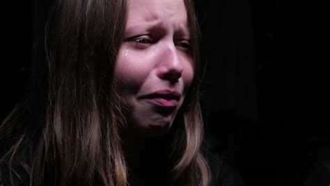 Crying Teen Girl Royalty Free Video