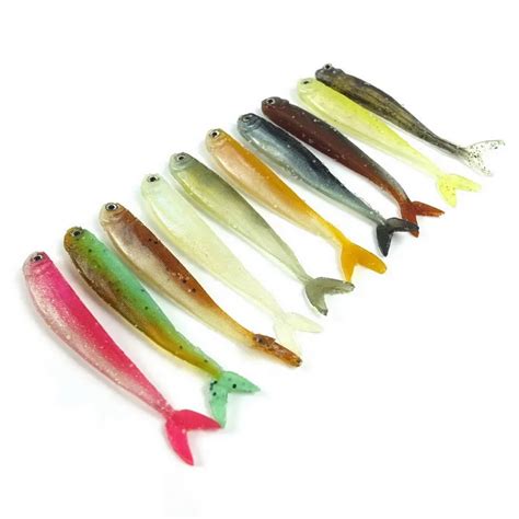 90pcs Fish Soft Fishing Lures 10 Colors Fishing Bait 89cm 31g Soft