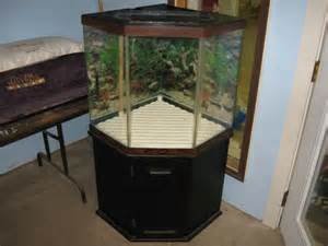 Aquariums : 44 Gallon Corner Fish Tank with stand