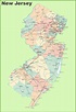Road map of New Jersey with cities - Ontheworldmap.com