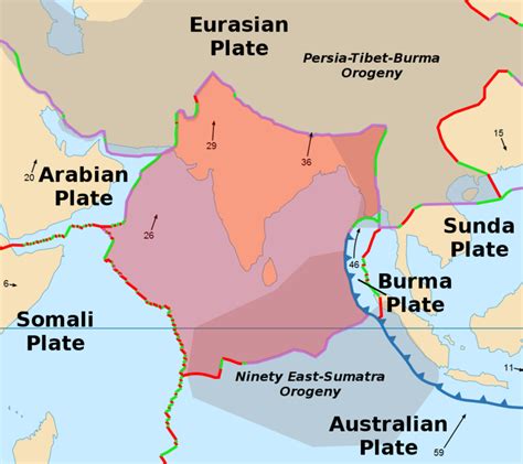Indian Plate Wikipedia Indian Plate Plate Tectonics Earthquake