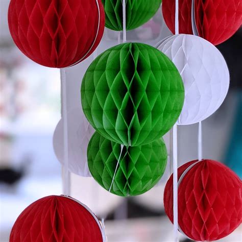 Honeycomb Paper Ball Garland All Colours By The Danes