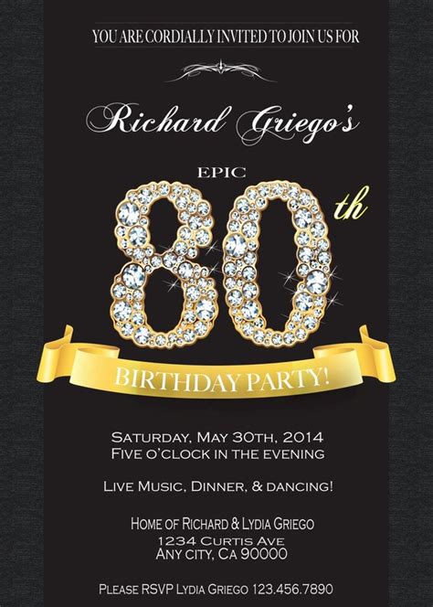 80th Birthday Party Invitations Best Of 80th Birthday Invitation | 80th