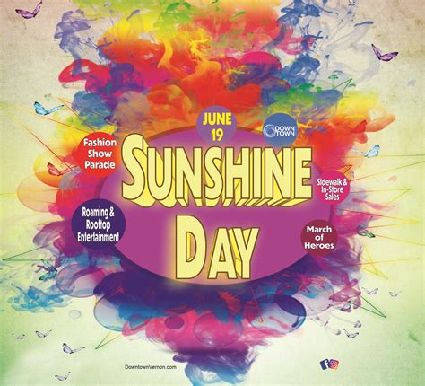 Sunshine Day Is Coming June 19th Downtown Vernon Association Dva