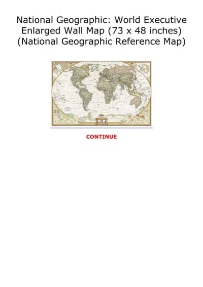Kindle National Geographic World Executive Enlarged Wall Map 73 X