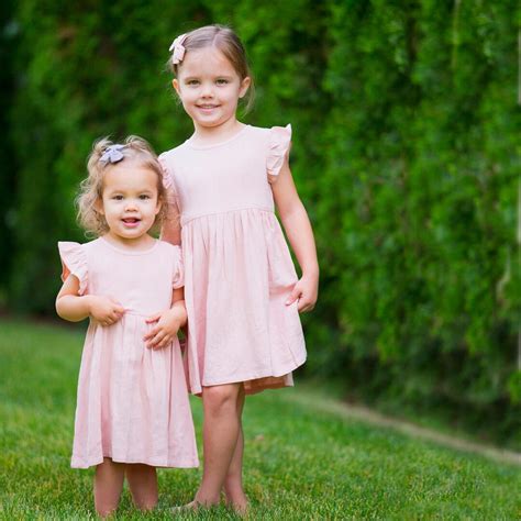 Girls Linen Dress Flower Girl Dress Flowergirl Dress Pink Etsy