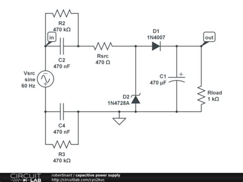 Capacitive Power Supply Circuitlab