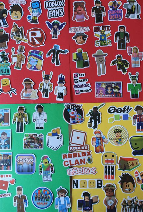 50 Roblox Stickers Random Selection Of 50 Stickers No Etsy Uk