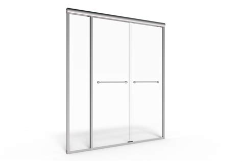 Infinity Semi Frameless 1 4 Inch Glass Sliding With Inline Panel Shower Door Basco Shower Doors