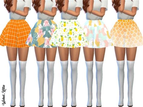 The Sims Resource Melanie Skater Skirts By Wickedkittie • Sims 4