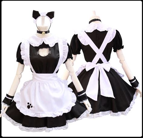 Kawaii Cat Neko Astume Kitty Keyhole Hollow Out Maid Dress — Sofyee