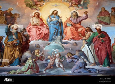 Virgin Mary Jesus And God Vatican Museum Stock Photo Alamy