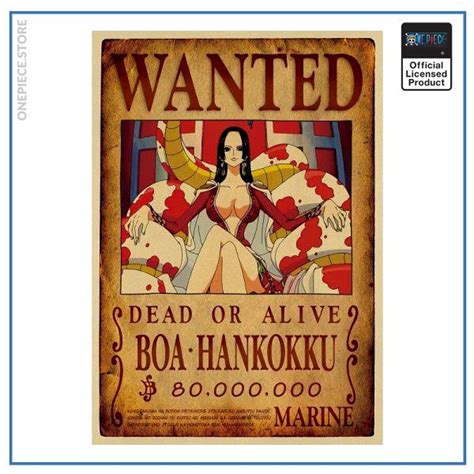 One Piece Anime Wanted Poster Boa Hancock Bounty Official Merch