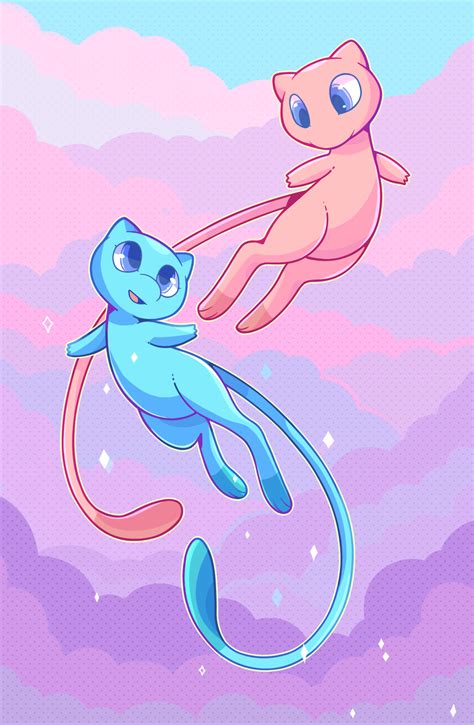 I Wanted To Draw Cute Mews U Mew Pokemon Card Mew And Mewtwo