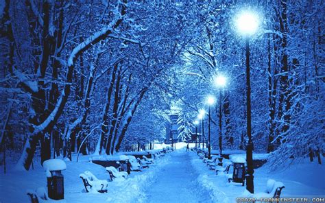 Winter Night Scenes Wallpapers Wallpaper Cave