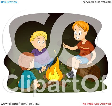 Contact campfire pictures on messenger. Royalty-Free (RF) Clip Art Illustration of Boys Telling ...