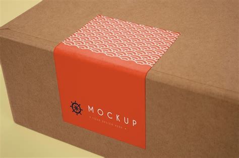Box Sticker Mockup Free Vectors And Psds To Download