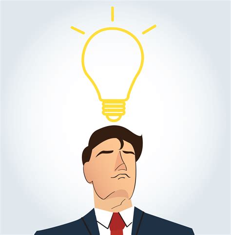 Businessman Thinking With Light Bulb Shape Concept Of Thinking 531601