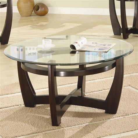 An outdoor glass table and chair set is the perfect way to fully enjoy the summer. Coaster 700295 Brown Glass Coffee Table Set - Steal-A-Sofa ...