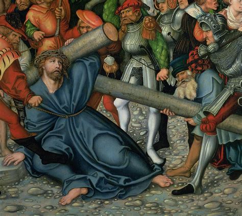 Christ Carrying The Cross Painting By Lucas Cranach