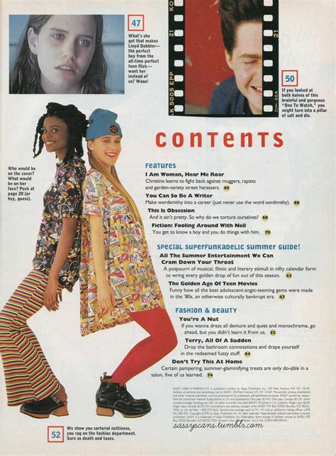 Sassy Magazine Lives From Sassy Magazine July 1992 Yes That Is