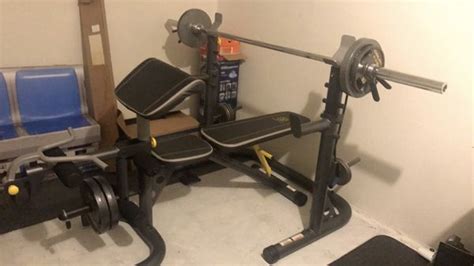 Golds Gym Xrs 20 Olympic Workout Bench With Squat Rack Golds Gym Xrs 20 Olympic Workout