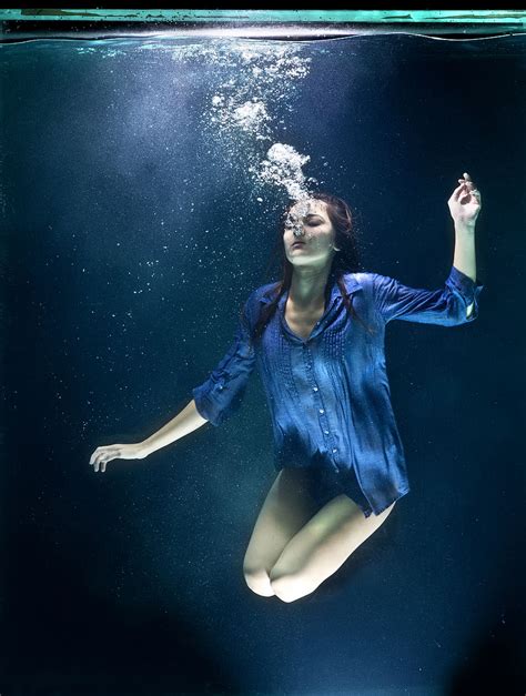 hd wallpaper underwater photography of woman action adult beauty blue wallpaper flare