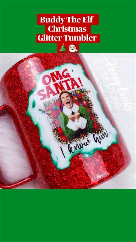 Buddy The Elf Christmas Glitter Tumbler Custom Tumbler Cups