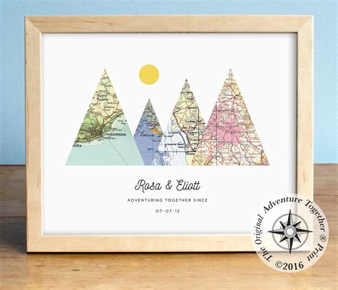 Art Collectibles Places Lived Maps Personalized Map Canvas